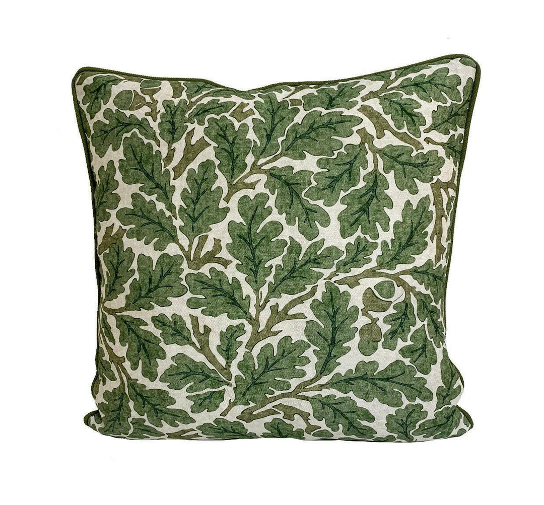 William Morris - Oak - Forest / Cream - Cushion Cover Throw Pillow Designer Home Decor.