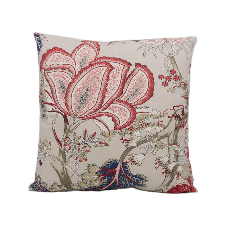 Anna French x Thibaut - Kalamkari - Blue and Red - Stunning Designer Cushion Cover Home Décor Throw Pillow.