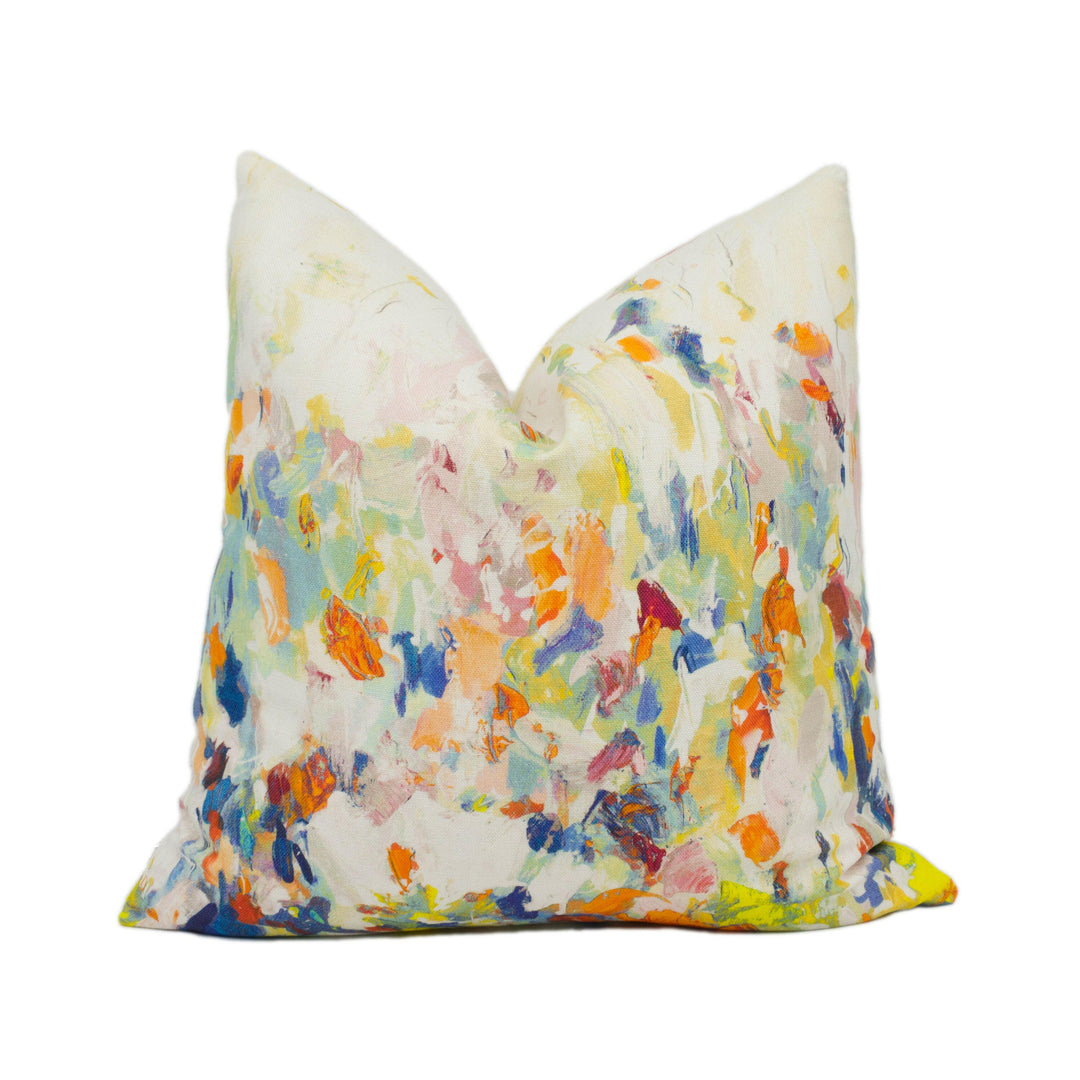 Prestigious - Flower Garden - Fresco - Painterly Abstract Floral Cushion Cover Handmade Throw Pillow Designer Home Décor.