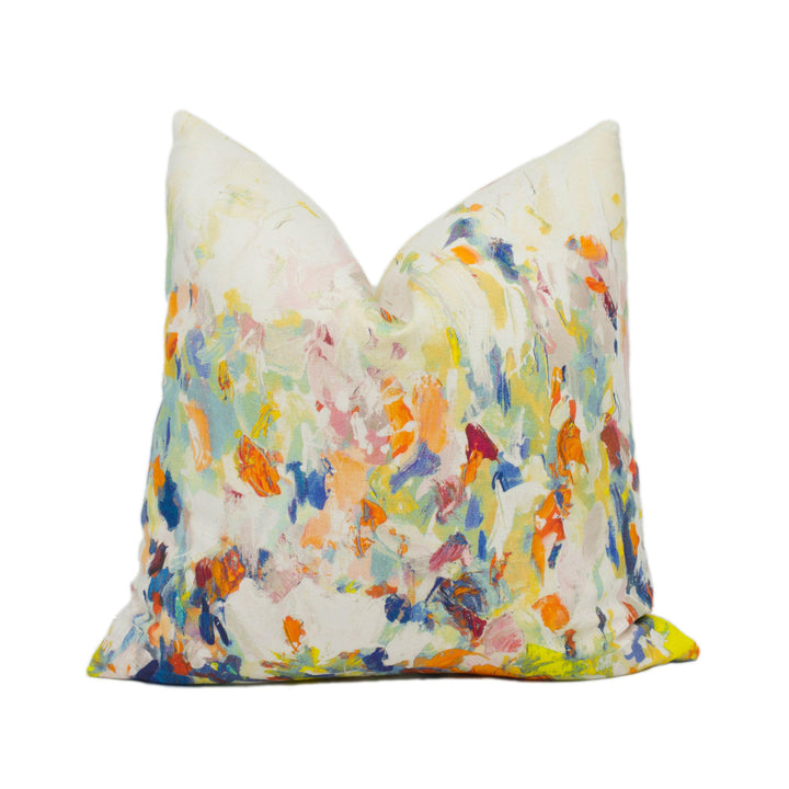 Prestigious - Flower Garden - Fresco - Painterly Abstract Floral Cushion Cover Handmade Throw Pillow Designer Home Décor.
