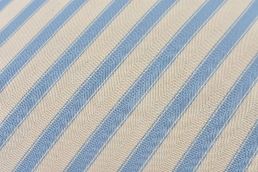 Ian Mankin – Ticking Stripe 2 – Sky – Designer Cotton Ticking Cushion Cover