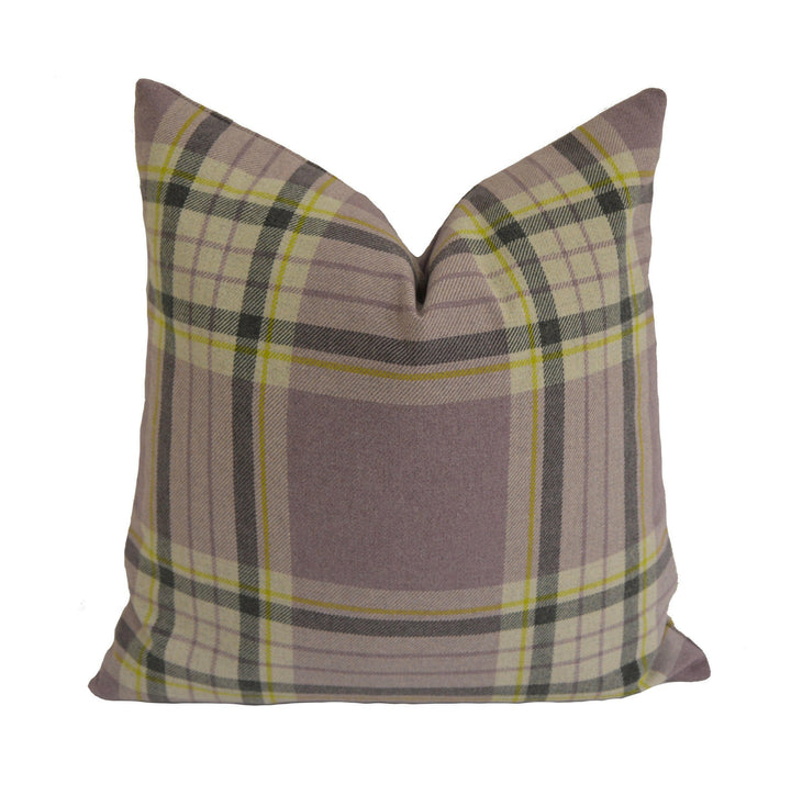 Clarke &amp; Clarke - Glenmore - Heather - Stunning Plaid Cushion Cover Throw Pillow Designer Home Decor.