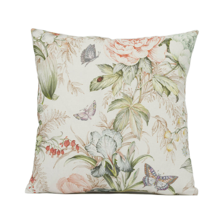 Prestigious - Hot House - Peach Blossom - Whimsical Floral Cushion Cover - Handmade Throw Pillow - Designer Home Décor.