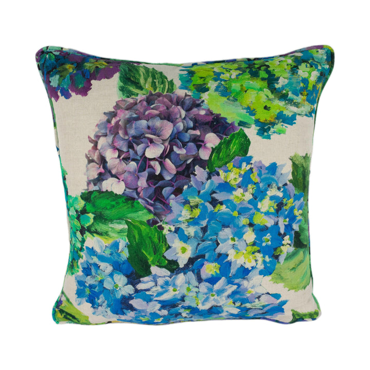 Designers Guild - Sudara Lino - Azure - Stunning Self Piped Cushion Cover Throw Pillow Home Decor.