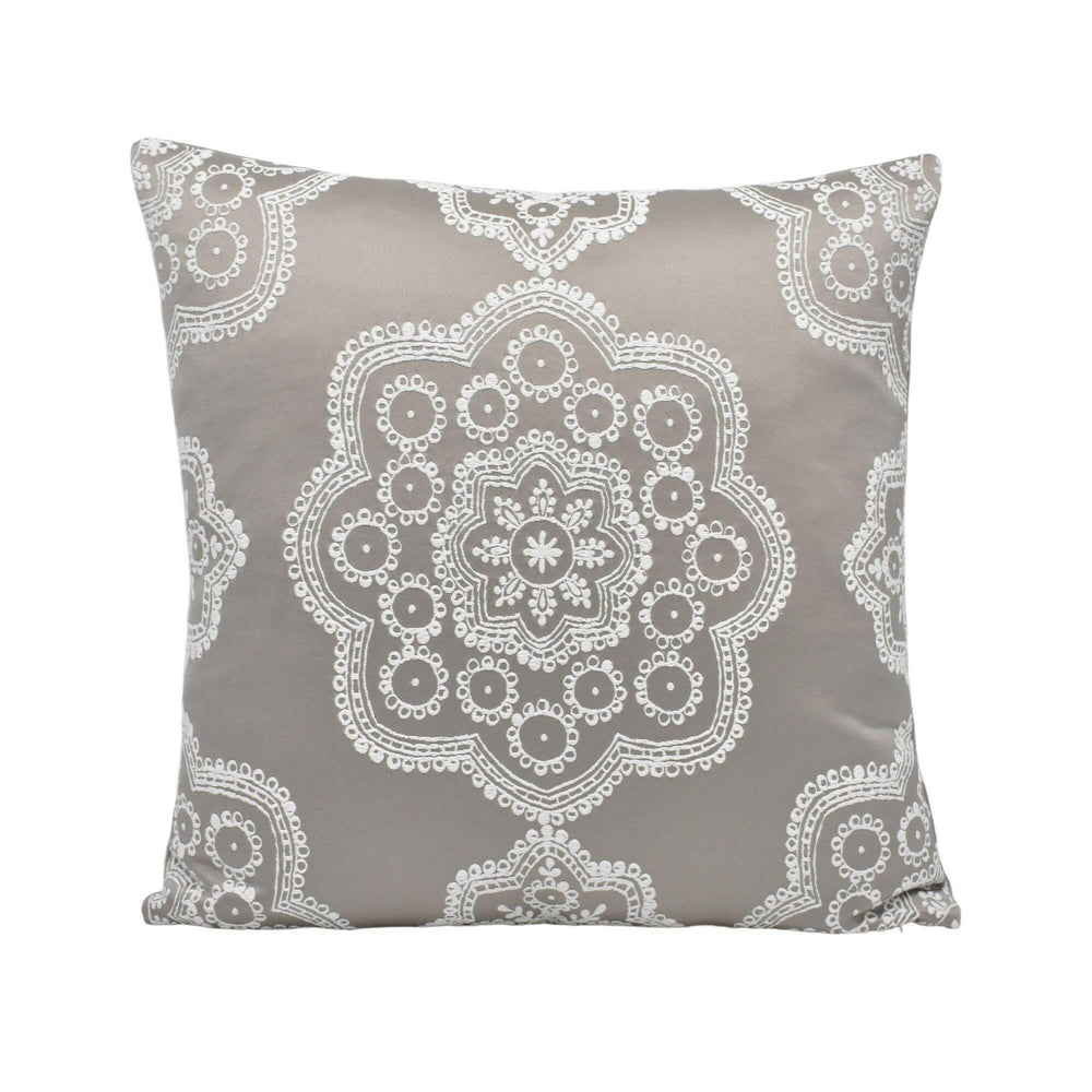 Harlequin - Odetta - Smoked Mauve - Stunning Bold Metallic Lace Emblem Designer Cushion Cover - Luxury Throw Pillow - Handmade Home Decor.