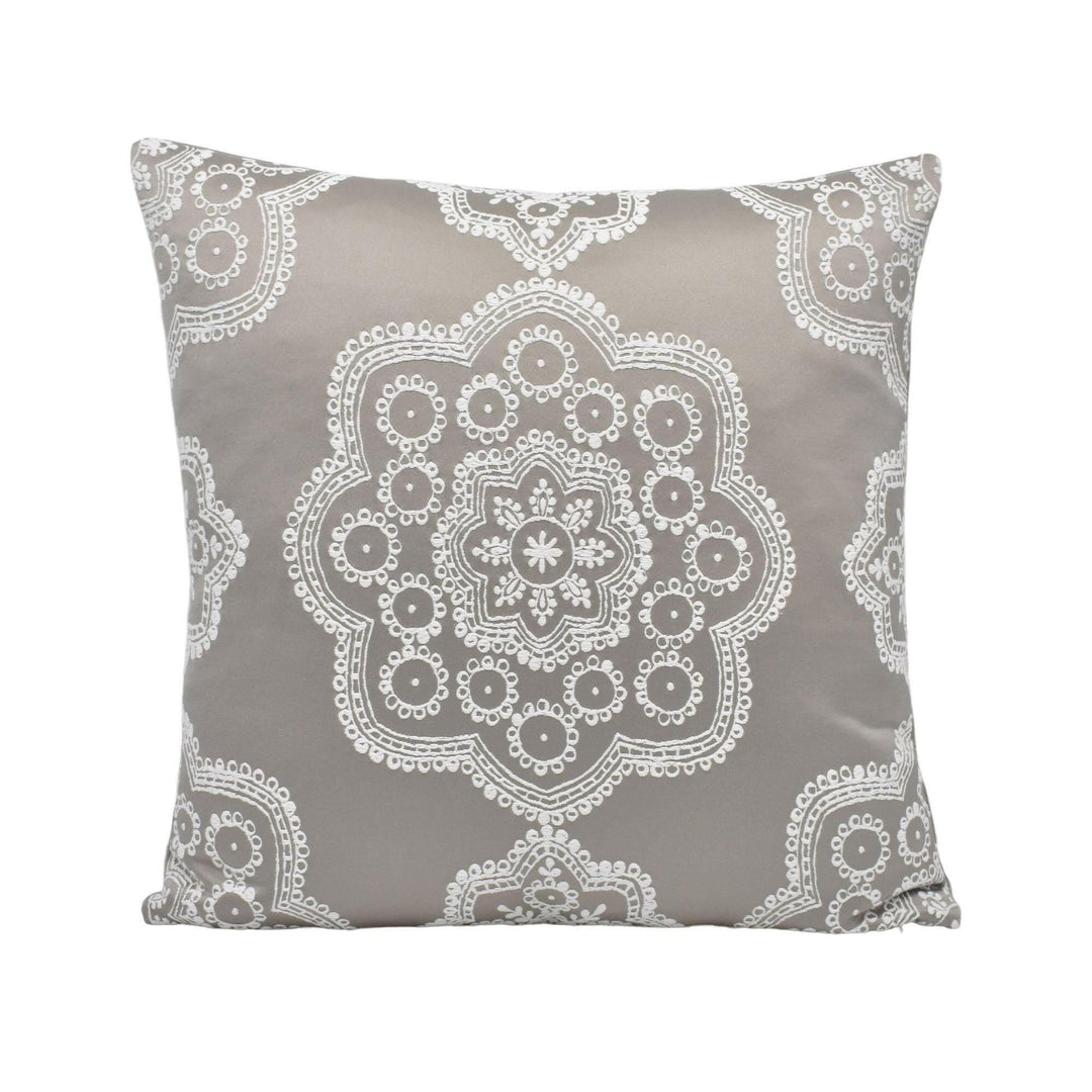 Harlequin - Odetta - Smoked Mauve - Stunning Bold Metallic Lace Emblem Designer Cushion Cover - Luxury Throw Pillow - Handmade Home Decor.