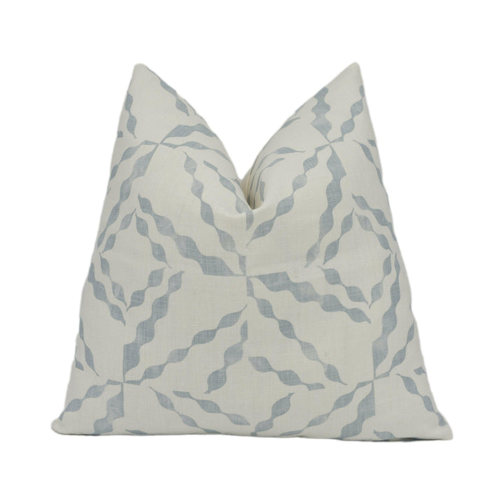 Christopher Farr - Puzzle - Pale Blue - Modern Geometric Cushion Cover - Handmade Throw Pillow Designer Home Décor.