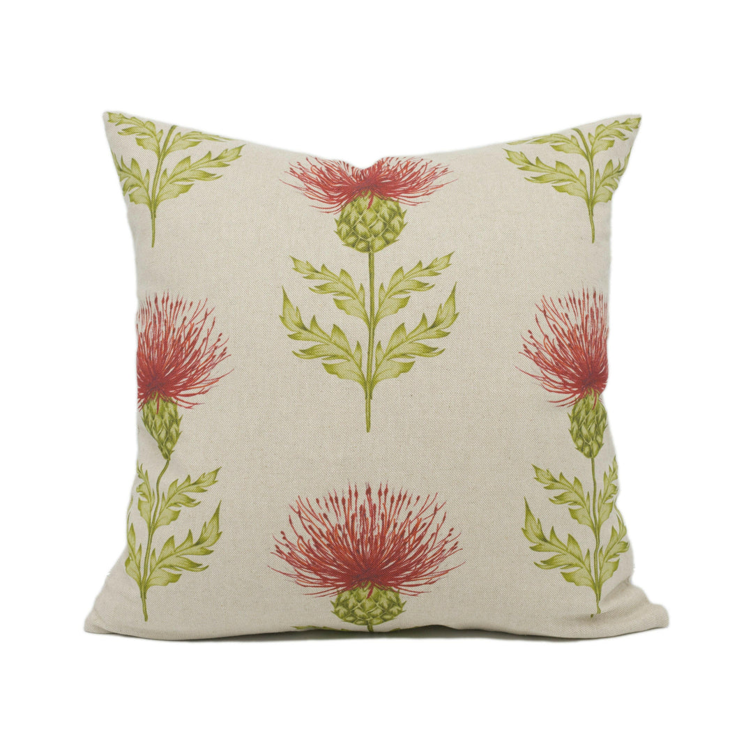 Voyage - Blair - Paprika - Lovely Thistle Cushion Cover Throw Pillow Designer Home Décor.