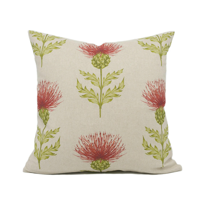 Voyage - Blair - Paprika - Lovely Thistle Cushion Cover Throw Pillow Designer Home Décor.