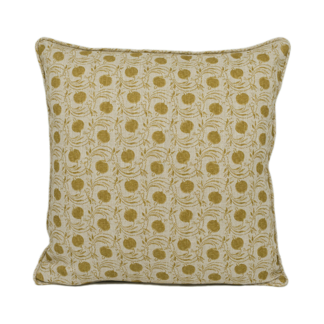 GP & J Baker - Seed Pod - Ochre - Small Scale Indian Inspired Designer Cushion Cover - Luxury Throw Pillow - Handmade Home Decor.