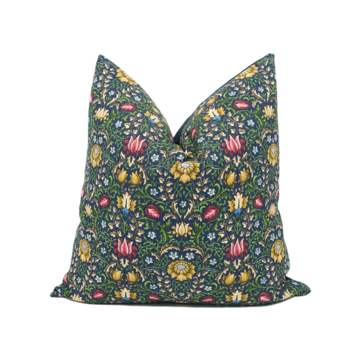 Iliv - Winslow - Jewel - Stunning Blue Floral Cushion Cover - Handmade Throw Pillow - Designer Home Décor.