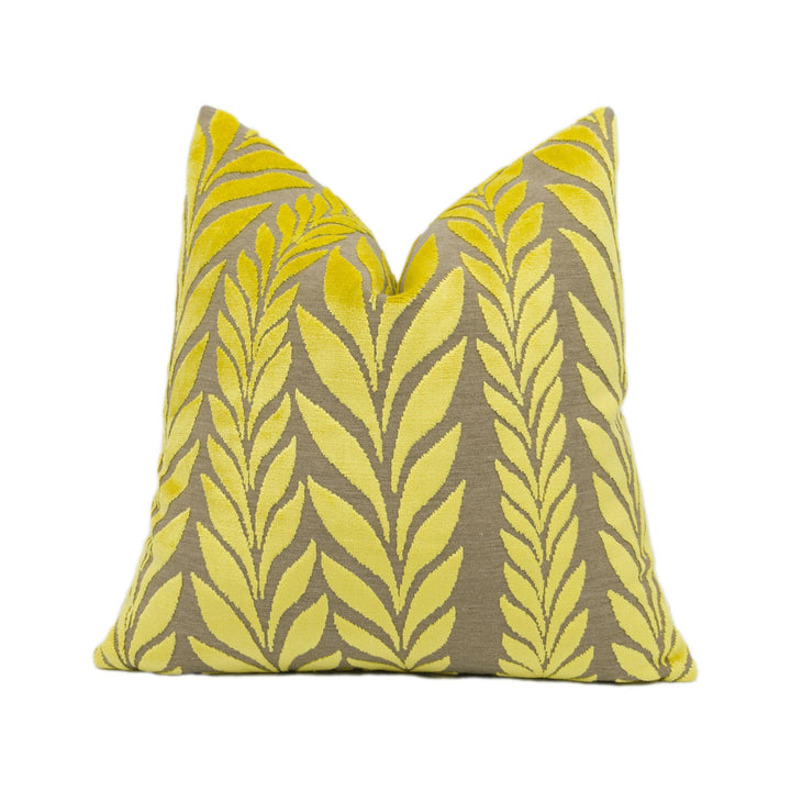 Harlequin - Florian - Pale Lime / Taupe - Velvet Cushion Cover Stunning Handmade Throw Pillow Designer Home Décor.