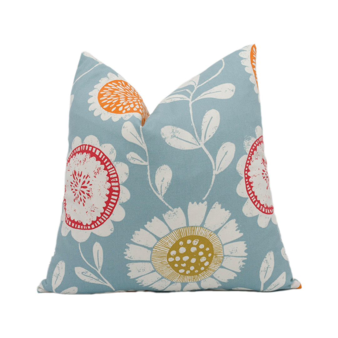 Scion - Anneke - Sulphur / Tangerine / Chilli - Fun Floral Cushion Cover - Handmade Throw Pillow - Designer Home Decor.
