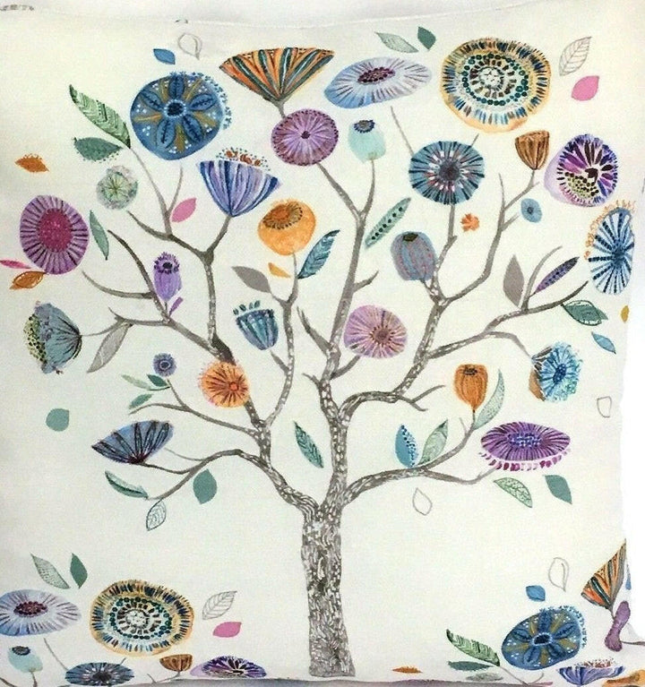 Voyage - Moolyana - Winter - Quirky Asian Inspired Botanical Cushion Cover - Handmade Throw Pillow Designer Home Decor.