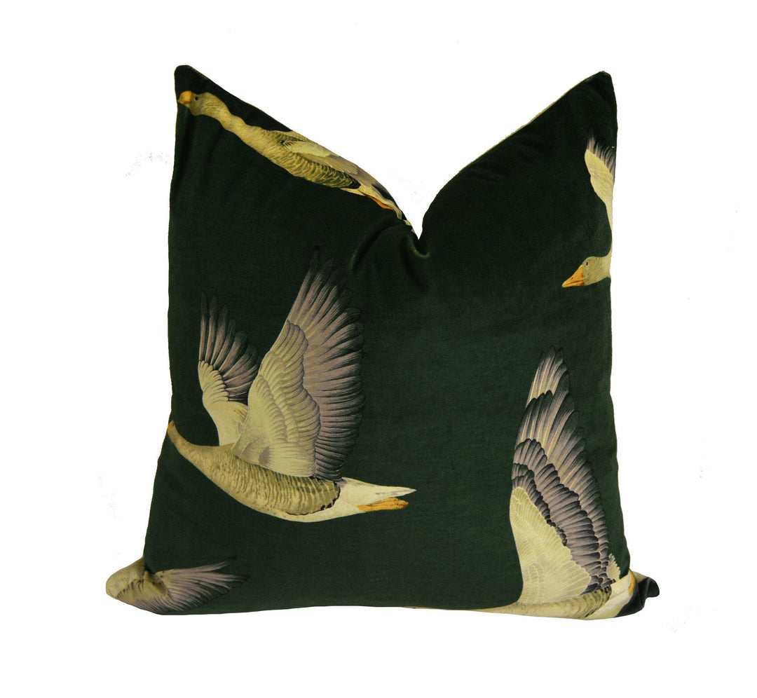 Sanderson - Elysian Geese - Forest / Fig - Cushion Cover Throw Pillow Designer Home Decor Scatter Cushion.