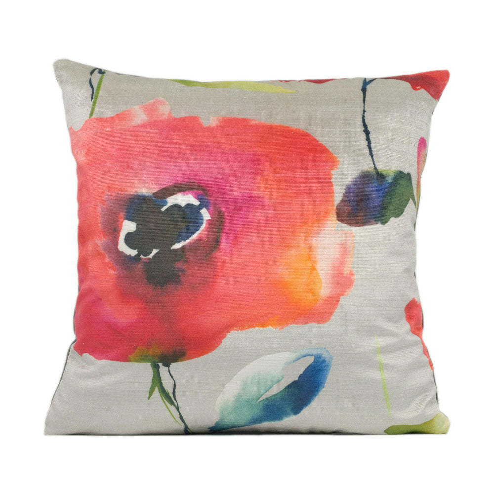 Voyage - Nerissa Velvet - Grenadine - Chic Modern Floral Velvet Cushion Cover - Handmade Throw Pillow - Designer Home Décor.