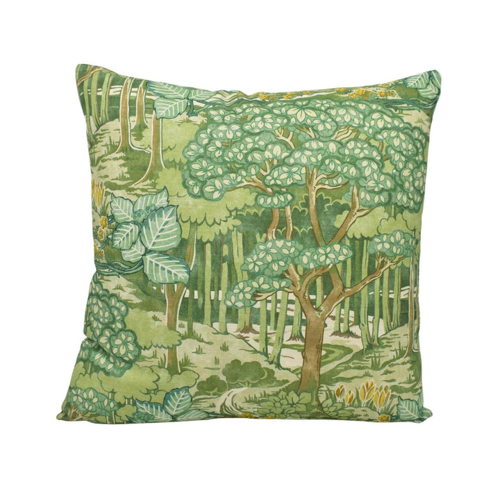 GP & J Baker - Ruskin - Green - Soft Charming Woodland Fauna Designer Cushion Cover - Luxury Throw Pillow - Handmade Home Décor - Scatter.