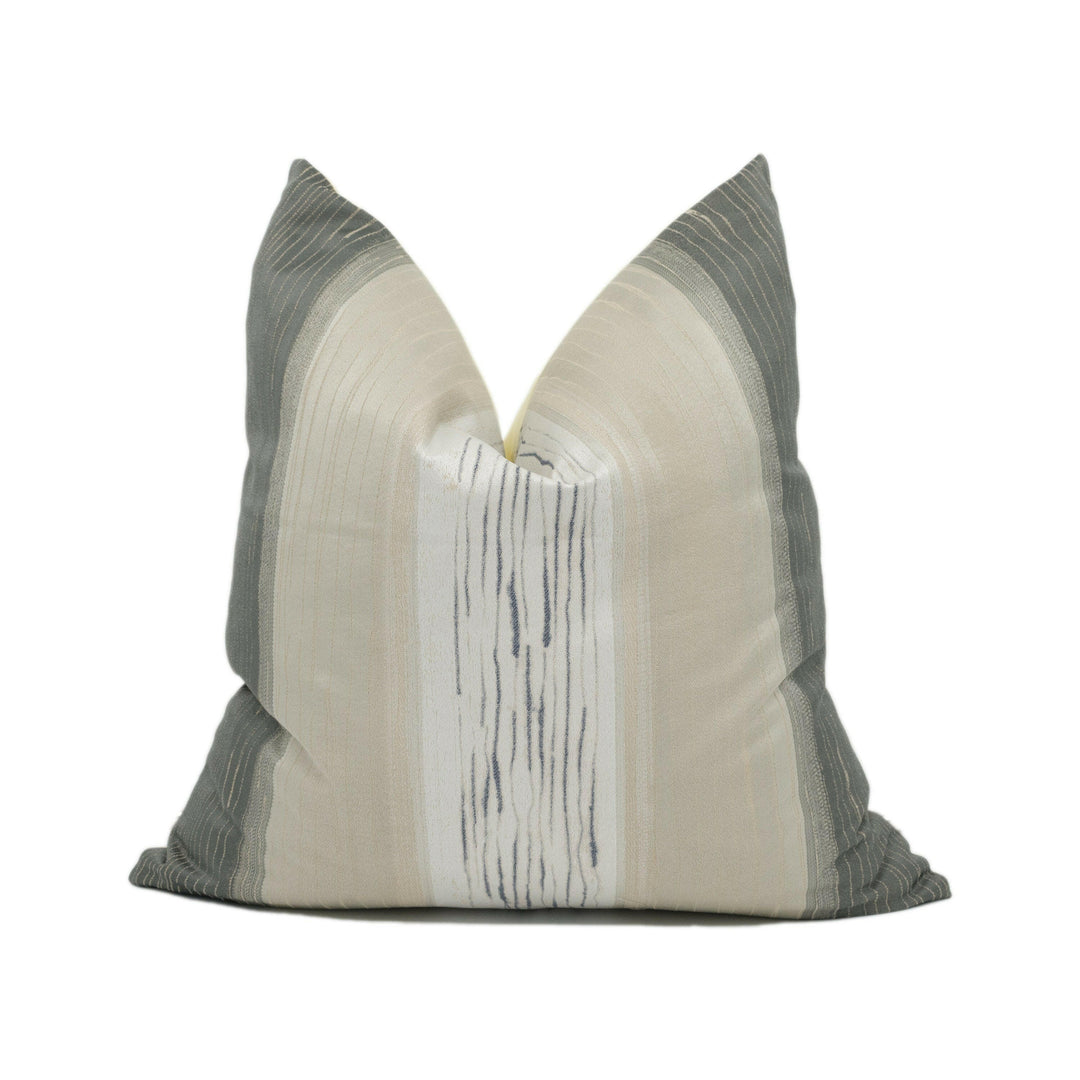 Harlequin - Mizumi - Driftwood / Shadow - Modern Striped Cushion Cover - Handmade Throw Pillow - Designer Home Décor.