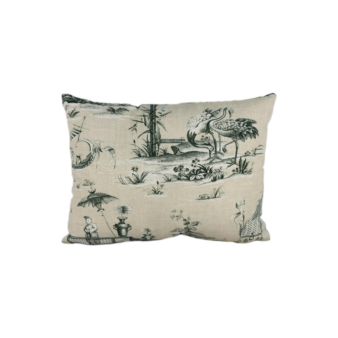 Thibaut - Cheng Toile - Beige / Black - Stunning Designers Cushion Cover Home Decor Throw Pillow.