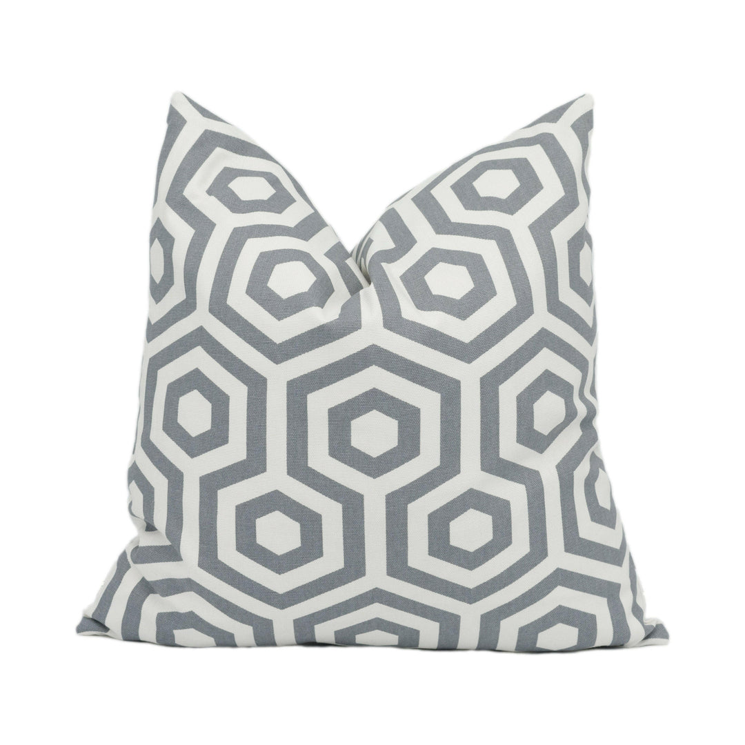 Prestigious - Hex - Stone - Striking Retro Style Geometric Cushion Cover Handmade Throw Pillow Designer Home Décor.