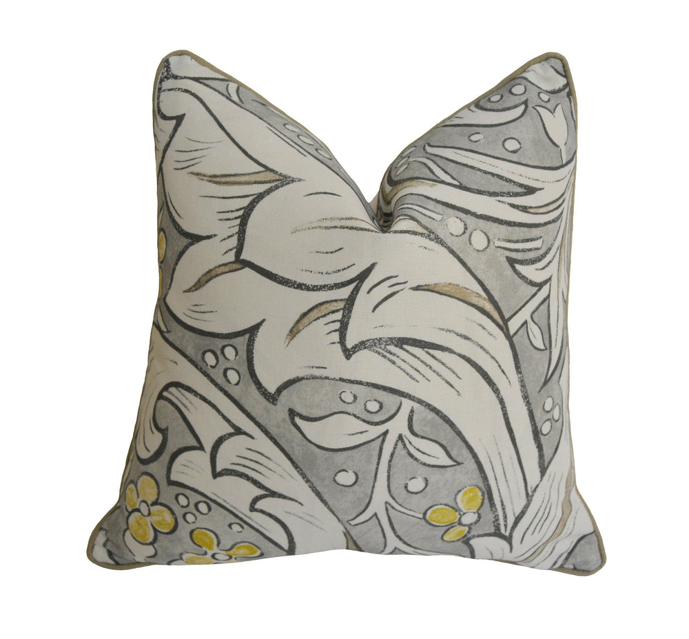 William Morris - Pure Bachelors Button - Horned Poppy Grey - Cushion Cover Throw Pillow Designer Home Decor.