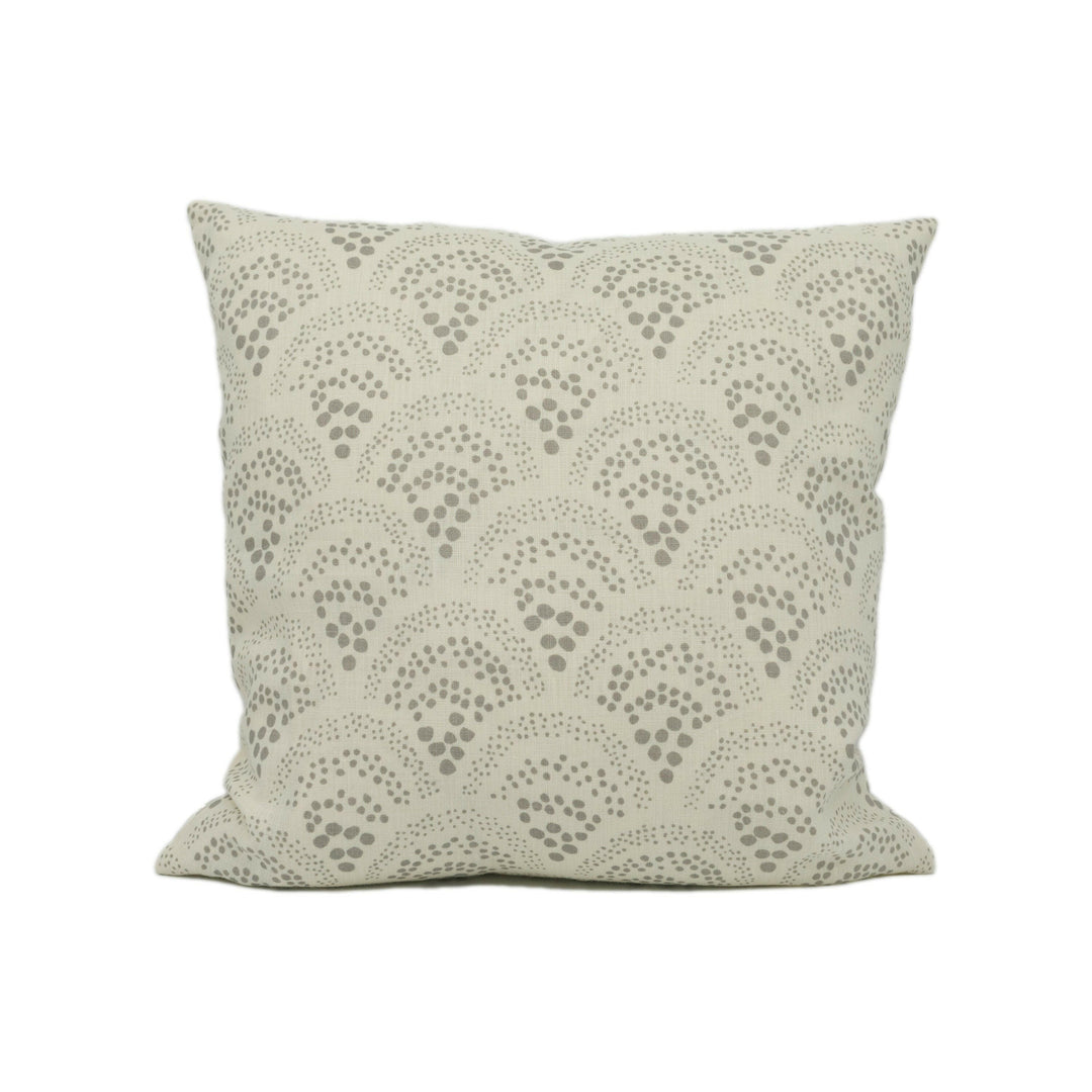 Sister Parish Design - Chou Chou - Heron Grey - Sophisticated Dotty Spots Cushion Cover - Handmade Throw Pillow - Designer Home Décor.