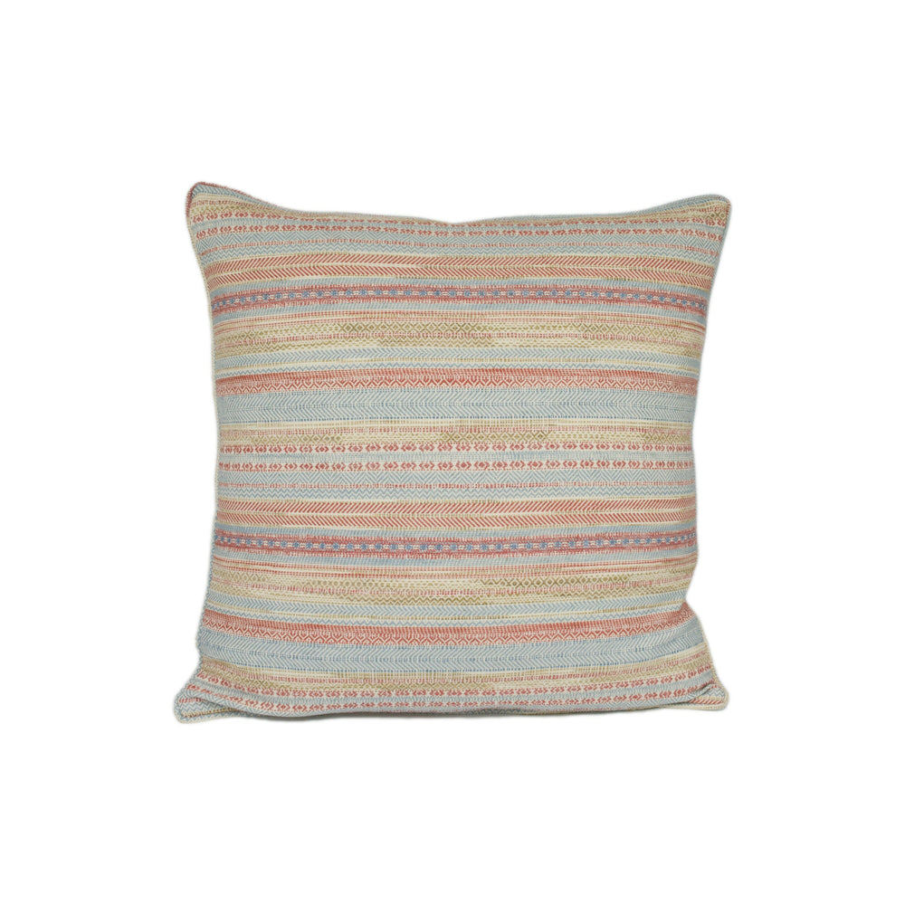 GP & J Baker - Fairfax - Red / Blue - Bohemian Kilim Inspired Woven Striped Cushion Cover - Handmade Throw Pillow - Designer Home Décor.