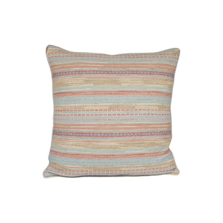 GP & J Baker - Fairfax - Red / Blue - Bohemian Kilim Inspired Woven Striped Cushion Cover - Handmade Throw Pillow - Designer Home Décor.