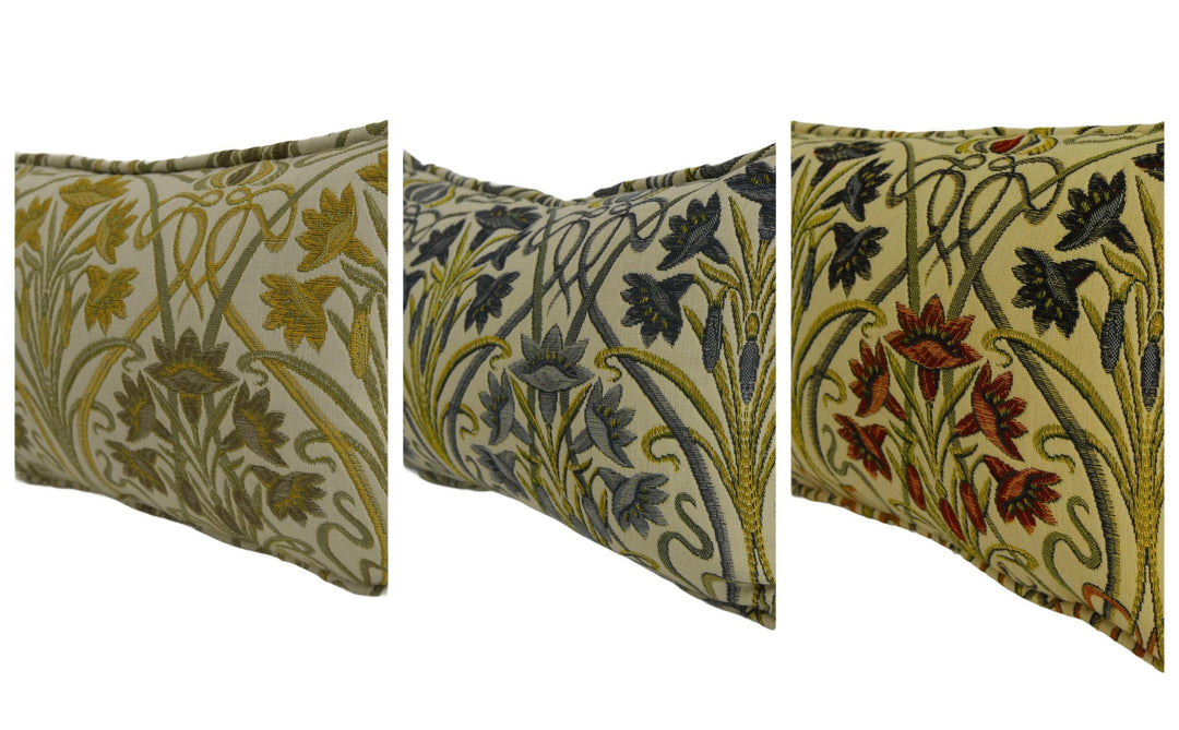 ILiv - Tiffany - Sand / Prussian / Jewel - Embroidered Cushion Cover/Pillow Throw Stunning.