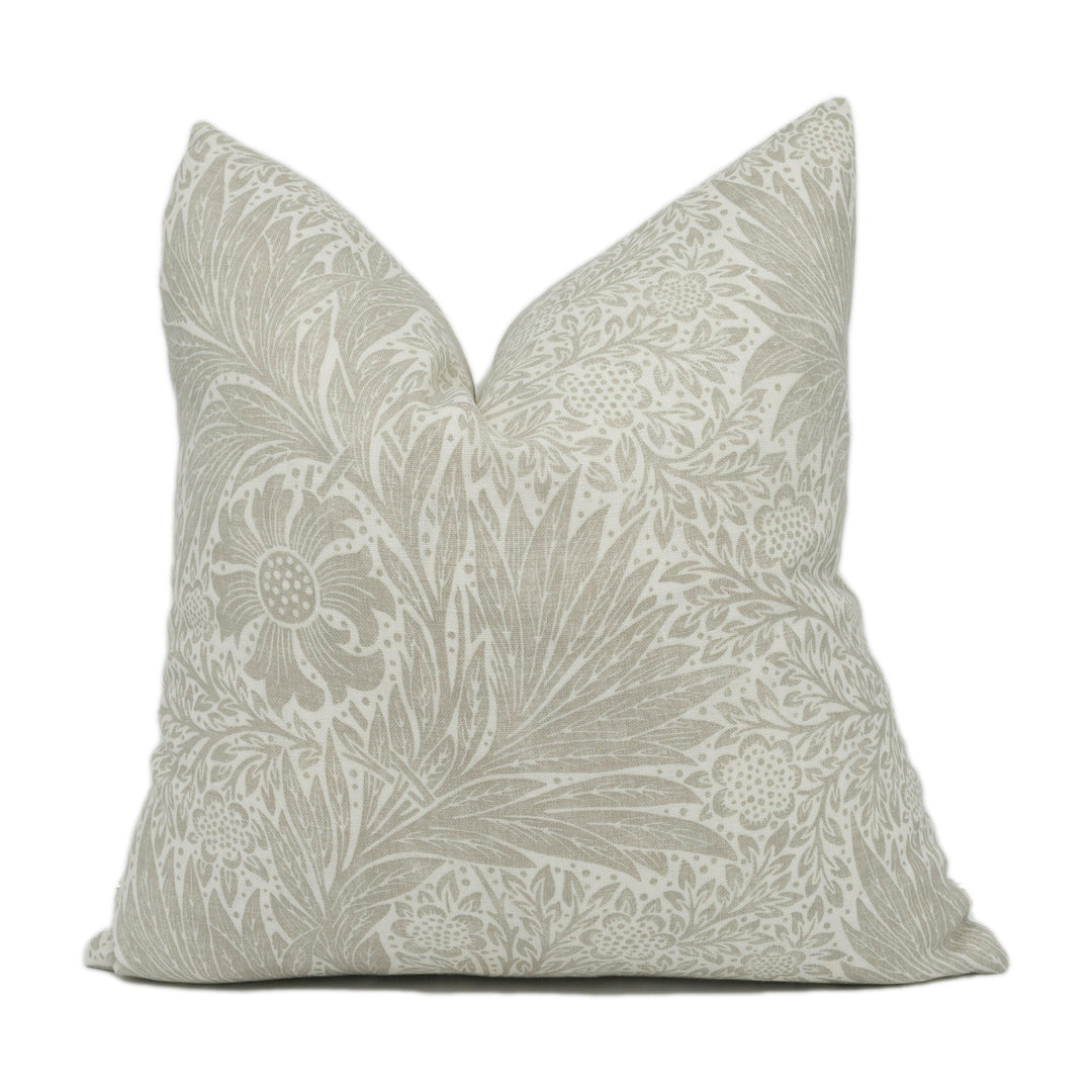 William Morris - Pure Marigold - Lightish Grey - Stunning Classic Monotone Cushion Cover - Handmade Throw Pillow - Designer Home Décor.