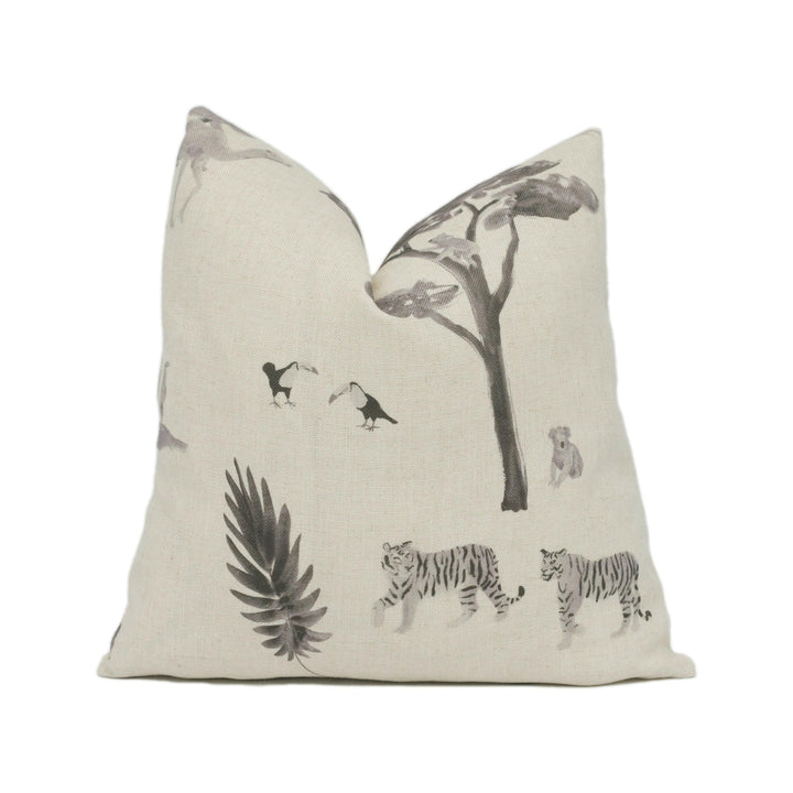 Andrew Martin - Noah - Cloud - Whimsical Painted Exotic Animal Cushion Cover Handmade Throw Pillow Designer Home Décor.