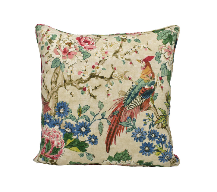 Colefax and Fowler - Jardine - Red / Green - Chinoiserie Bird And Peony