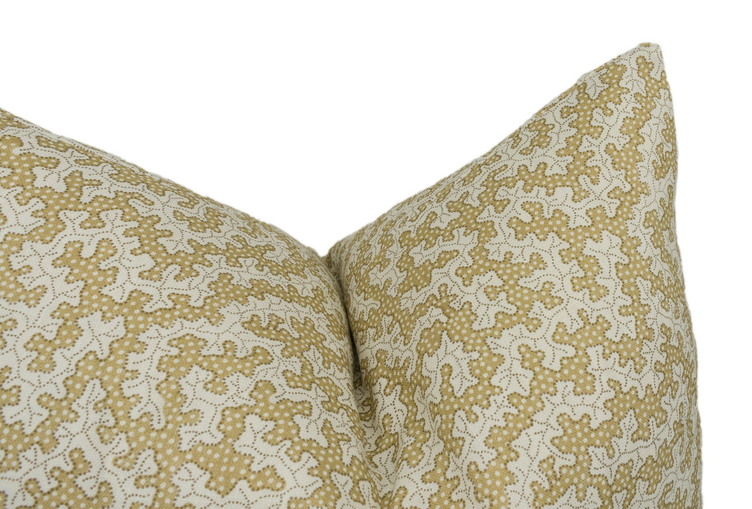 Sanderson - Truffle - Wheat - Interesting Small Scale Dotted Mushroom Designer Cushion Cover - Handmade Throw Pillow - Luxury Home Decor.