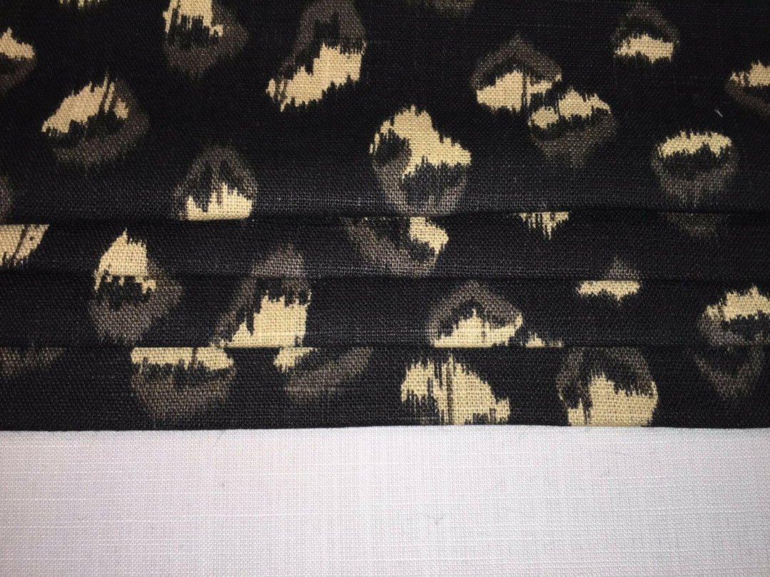 Lee Jofa & Kelly Wearstler Feline in Ebony Beige Made To Measure Professionally Made Roman Blind.