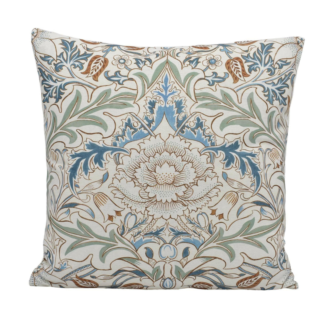 William Morris - Simply Severn - Bayleaf / Annatto - Elegant Acanthus Floral Damask Designer Cushion Cover - Luxury Throw Pillow - Handmade.