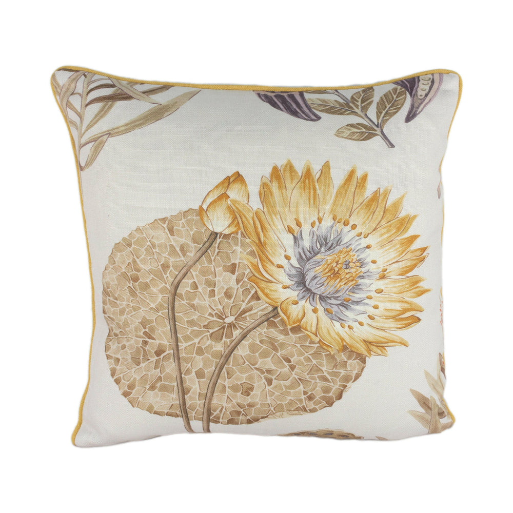 Sanderson - Lily Bank - Sepia / Multi - Cushion Cover Throw Pillow Designer Home Decor.