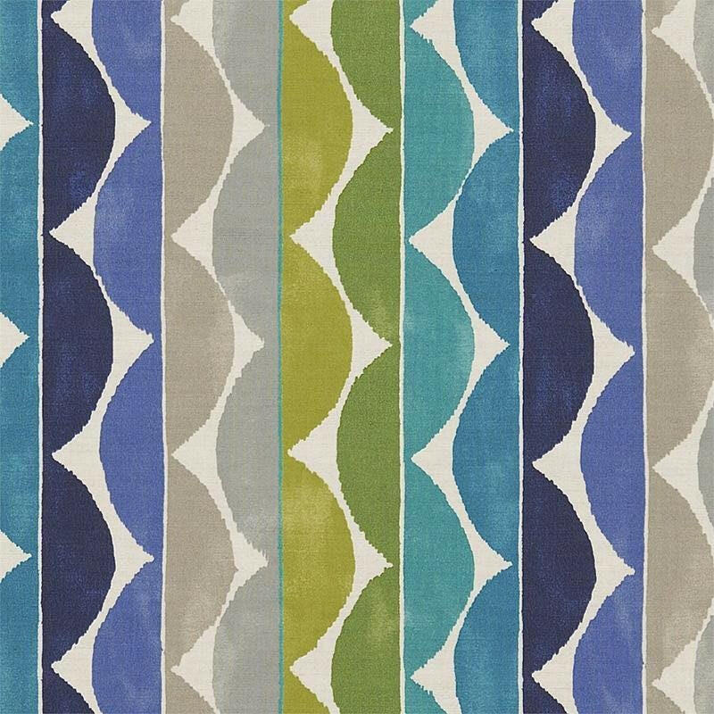 Scion - Yoki - 5 Colourways Available - Terracotta / Berry / Sapphire / Denim / Fig - Retro Curvy Cushion Cover - Handmade Throw Pillow.