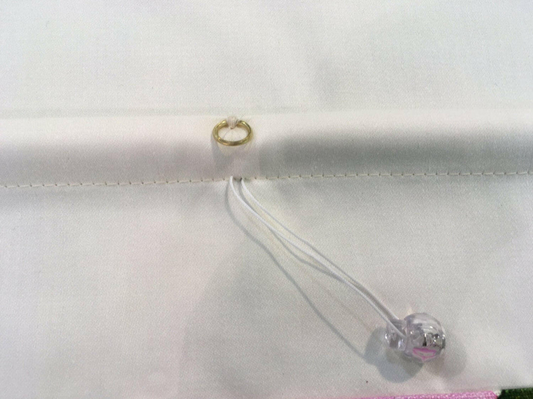 Brunschwig &amp; Fils Les Touches Pink Made To Measure Professionally Made Roman Blind.