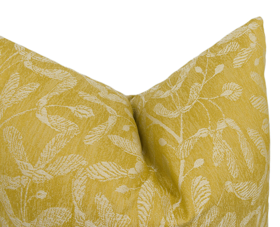 Sanderson - Trailing Sycamore Weave - Ochre - Autumnal Tumbling Sycamore Seed Cushion Cover - Handmade Throw Pillow - Designer Home Décor.