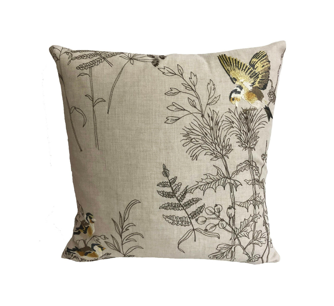 ILiv - Gold Finch - Buttercup - Cushion Covers / Pillow Throws Stunning Embroidery.