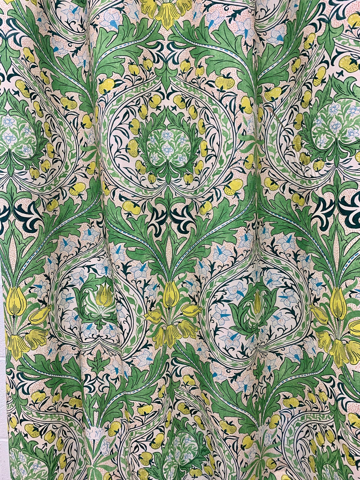 Genuine William Morris - Merton- leaf Green/sky  by Ben Pentreath -  Made to Measure Curtains Designer Home Decor.
