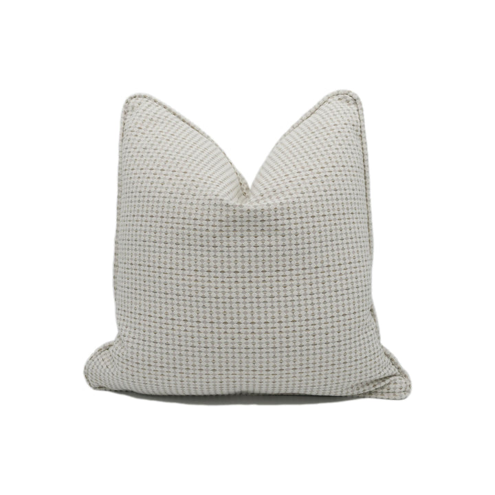 Clarke &amp; Clarke - Pavo - Natural - Luxurious Embroidered Chenille Piped Cushion Cover - Handmade Throw Pillow - Designer Home Décor