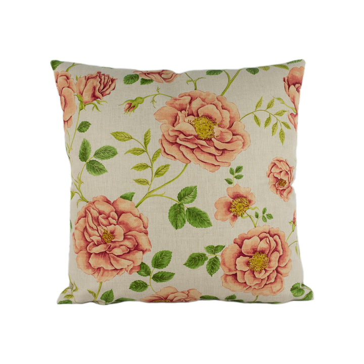 Sanderson - Rosalie - Linen / Rose - Stunning Designer Cushion Cover Home Décor Throw Pillow.