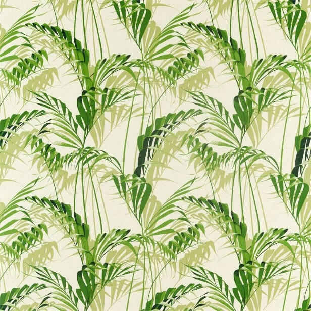 Sanderson - Palm House - Botanical Green - Cushion Cover Throw Pillow Designer Home Decor.