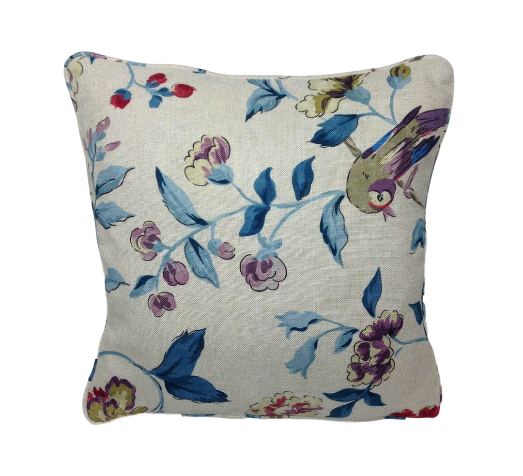 Sanderson - Sissinghurst - Indigo / Ruby - Cushion Cover Throw Pillow Designer Home Decor.
