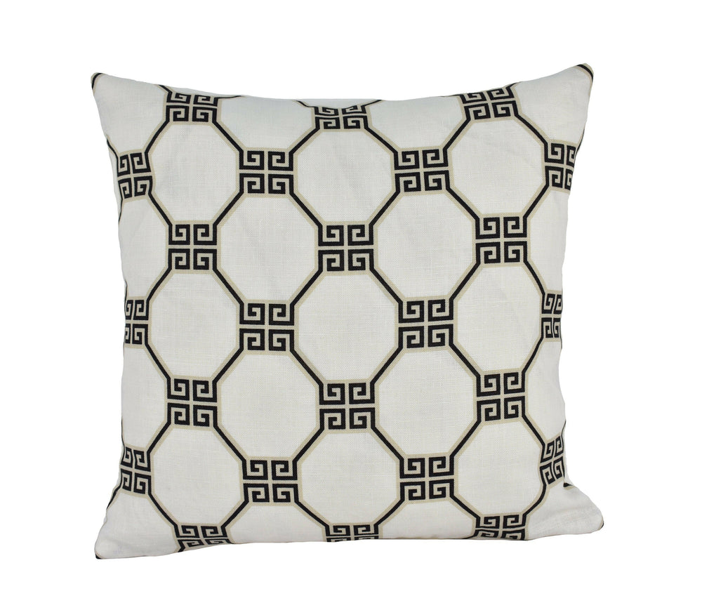 Schumacher - Octavia - Neutral - Greek Inspired Hollywood Regency Design Cushion Cover - Handmade Throw Pillow - Luxury Home Decor.