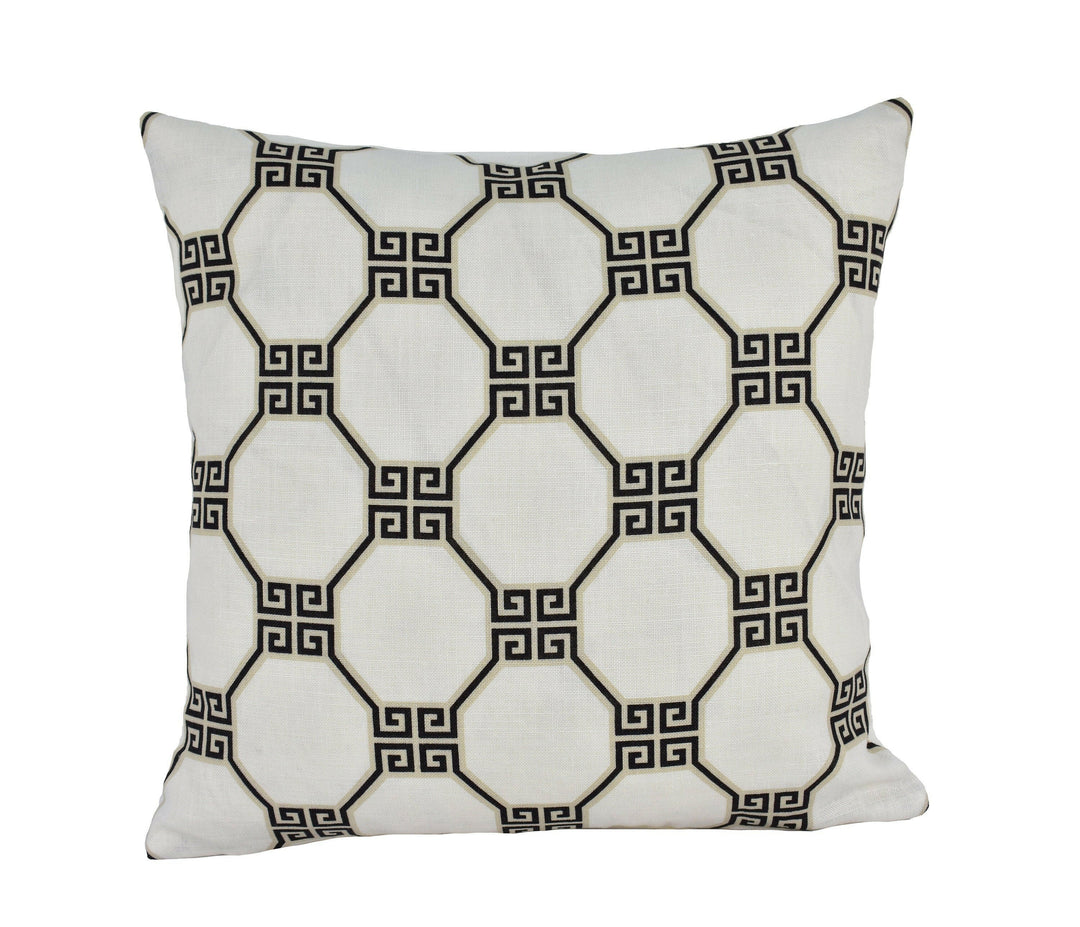 Schumacher - Octavia - Neutral - Greek Inspired Hollywood Regency Design Cushion Cover - Handmade Throw Pillow - Luxury Home Decor.