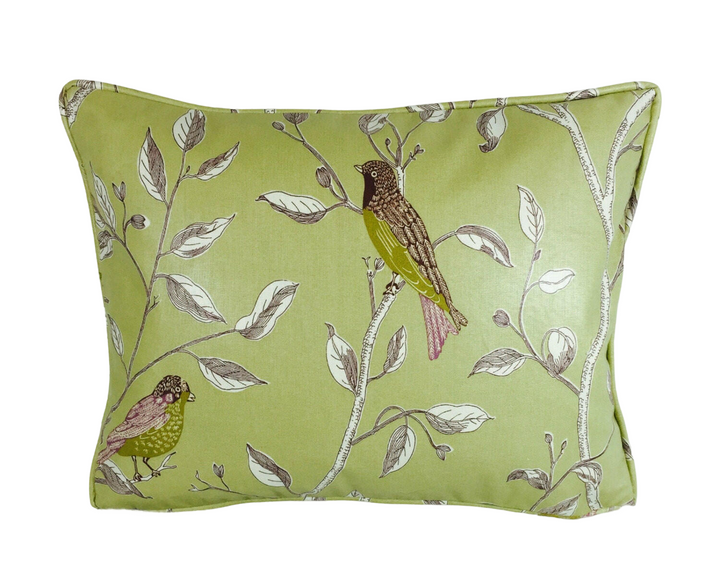 Sanderson - Finches - Sage - Cushion Cover Throw Pillow Designer Home Decor.