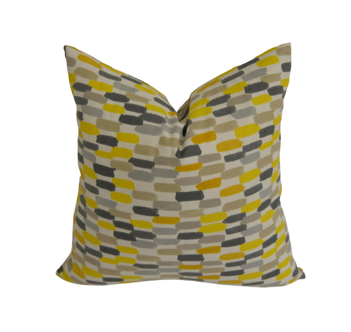 Prestigious - Batik - Saffron - Quirky Colourful Brushstrokes Cushion Cover - Handmade Throw Pillow Designer Home Decor.