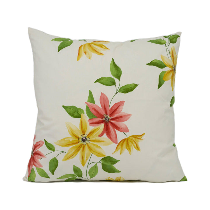 Sanderson - Wisley - Strawberry / Cream - Watercolour Trailing Floral Clematis Cushion Cover - Handmade Throw Pillow - Designer Home Décor.